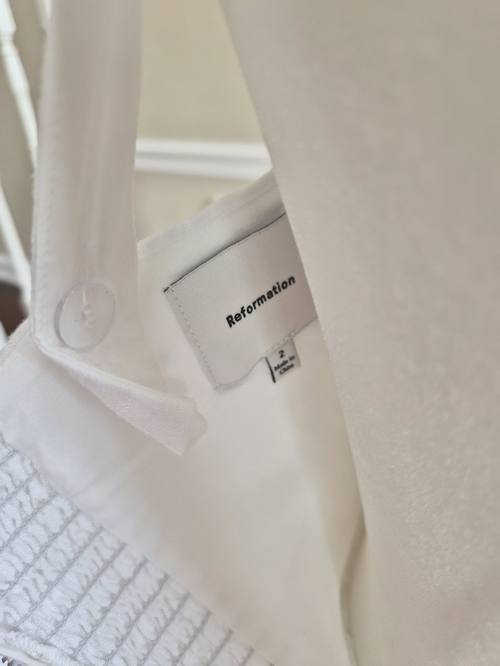 Reformation Daria White Sleeveless Cotton Sundress - Picture 6 of 6